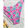 image:imageFloerns Womens Plus Size Bikini Sets Floral Twist Front Halter Swimsuit High Cut Bathing SuitHot Pink