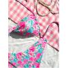 image:imageFloerns Womens Plus Size Bikini Sets Floral Twist Front Halter Swimsuit High Cut Bathing SuitHot Pink