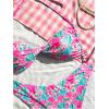 image:imageFloerns Womens Plus Size Bikini Sets Floral Twist Front Halter Swimsuit High Cut Bathing SuitHot Pink