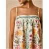 image:imageFloerns Womens Plus Size Boho Floral Print Cami Dress Backless Sleeveless Ruffle Mini DressesMulti Green