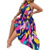 image:imageFloerns Womens Plus Size Boho Sleeveless Halter Neck Tie Back A Line Long DressDeep Blue