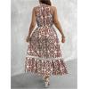 image:imageFloerns Womens Plus Size Boho Sleeveless Halter Neck Tie Back A Line Long DressRed