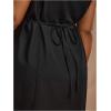 image:imageFloerns Womens Plus Size Elegant Button Down Mini Tank Dress Sleeveless Summer Linen DressesBlack