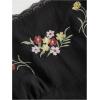 image:imageFloerns Womens Plus Size Floral Embroidered A Line Dress Puff Sleeve Wedding Guest DressesBlack