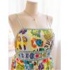 image:imageFloerns Womens Plus Size Floral Print Tie Front Ruffle Hem Cami Summer DressWhite Multi