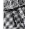 image:imageFloerns Womens Plus Size Gingham Cute Babydoll Tops Bow Square Neck Layered Y2k BlousesBlack