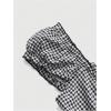 image:imageFloerns Womens Plus Size Gingham Cute Babydoll Tops Bow Square Neck Layered Y2k BlousesBlack