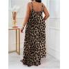 image:imageFloerns Womens Plus Size Leopard Cami Dress Spaghetti Strap Cheetah Flowy Maxi DressesBrown