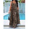 image:imageFloerns Womens Plus Size Leopard Cami Dress Spaghetti Strap Cheetah Flowy Maxi DressesBrown