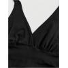 image:imageFloerns Womens Plus Size Leopard Print Sleeveless Crop Tank Tops Ruched Halter TopsBlack