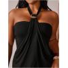 image:imageFloerns Womens Plus Size Sleeveless Halter Mini Dress Country Concert Going Out DressesBlack