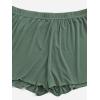 image:imageFloerns Womens Plus Size Solid Pajama Shorts 2 Pack Soft Lounge Sleep ShortsBlack Dark Green
