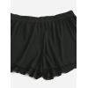 image:imageFloerns Womens Plus Size Solid Pajama Shorts 2 Pack Soft Lounge Sleep ShortsBlack Dark Green