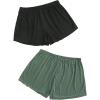 image:imageFloerns Womens Plus Size Solid Pajama Shorts 2 Pack Soft Lounge Sleep ShortsBlack Dark Green
