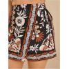 image:imageFloerns Womens Plus Size Summer Skorts Floral Wrap Tie Side Wide Leg Boho Skirt ShortsBlack Multi