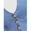 image:imageFloerns Womens Plus Size Y2k Halter Neck Denim Top Button Down Sleeveless Going Out Tank TopsBlue
