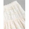image:imageFloerns Women Summer Beach Vacation Textured Lace Layered Ruffle Mini Skirt Elastic High Waist Y2k Cute Cake SkirtsApricot