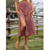 image:imageFloerns Womens Boho Floral High Waist Split A Line Midi SkirtRed Floral