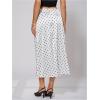 image:imageFloerns Womens Elegant Polka Dots Low Rise Maxi Skirts Satin Silk Vintage Flowy SkirtsWhite