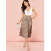 image:imageFloerns Womens Floral Print Boho Elastic Waist Scarf Print Pleated Midi SkirtBrown Dots