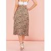 image:imageFloerns Womens Floral Print Boho Elastic Waist Scarf Print Pleated Midi SkirtBrown Dots