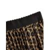 image:imageFloerns Womens Floral Print Boho Elastic Waist Scarf Print Pleated Midi SkirtMulti Cheetah