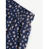image:imageFloerns Womens Floral Print Boho Elastic Waist Scarf Print Pleated Midi SkirtNavy Blue