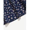 image:imageFloerns Womens Floral Print Boho Elastic Waist Scarf Print Pleated Midi SkirtNavy Blue