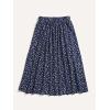 image:imageFloerns Womens Floral Print Boho Elastic Waist Scarf Print Pleated Midi SkirtNavy Blue