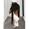 image:imageFloerns Womens Fuzzy Fringe Trim Mini Skirt Club Rave Outfit Party Bodycon SkirtBlack