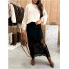 image:imageFloerns Womens High Waisted Lace Skirt Western Concert Outfit Party Long SkirtsBlack