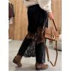 image:imageFloerns Womens High Waisted Lace Skirt Western Concert Outfit Party Long SkirtsBlack