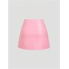 image:imageFloerns Womens PU Leather High Waist Mini Skirts Slit Hem Ruched A Line SkirtPink