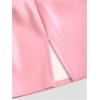 image:imageFloerns Womens PU Leather High Waist Mini Skirts Slit Hem Ruched A Line SkirtPink