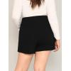 image:imageFloerns Womens Plus Size Asymmetrical Skorts High Waisted Skirts ShortsBlack Solid