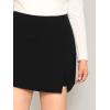 image:imageFloerns Womens Plus Size Asymmetrical Skorts High Waisted Skirts ShortsBlack Solid