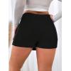 image:imageFloerns Womens Plus Size Asymmetrical Skorts High Waisted Skirts ShortsJet Black