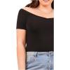 image:imageFloerns Womens Plus Size Basic Off Shoulder TShirt TopA Black