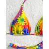 image:imageFloerns Womens Plus Size Bikini Sets Floral Halter Triangle Swimsuit Cheeky Bathing SuitYellow