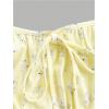image:imageFloerns Womens Plus Size Boho Floral Milkmaid Bow Tie Ruched Cami Summer Holiday Flowy Mini DressYellow