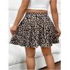 image:imageFloerns Womens Plus Size Cherry Print Skorts High Waist Wide Leg Cute Skirt ShortsKhaki Leopard