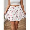 image:imageFloerns Womens Plus Size Cherry Print Skorts High Waist Wide Leg Cute Skirt ShortsWhite