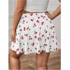 image:imageFloerns Womens Plus Size Cherry Print Skorts High Waist Wide Leg Cute Skirt ShortsWhite