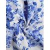 image:imageFloerns Womens Plus Size Floral Square Neck Flounce Short Sleeve A Line Maxi DressBlue and White