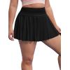 image:imageFloerns Womens Plus Size High Waisted Pleated Tennis Workout SkirtBlack