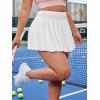 image:imageFloerns Womens Plus Size High Waisted Pleated Tennis Workout SkirtWhite