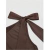image:imageFloerns Womens Plus Size Off The Shoulder Mini Dress Metal Floral Layered Party A Line DressesMocha Brown