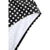 image:imageFloerns Womens Plus Size One Piece Swimsuit Floral Print Halter Tie Back Short Sleeve BeachwearBlack Polka Dots