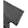 image:imageFloerns Womens Plus Size One Piece Swimsuit Floral Print Halter Tie Back Short Sleeve BeachwearBlack Polka Dots