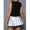 image:imageFloerns Womens Plus Size Sleeveless Button Down Jean Vest V Neck Denim JacketBlack